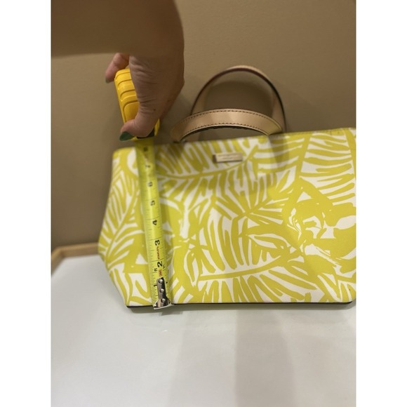 Used Kate Spade NewYork Yellow Grant Street Jules Grainy Vinyl Leather Tote - Picture 3 of 16